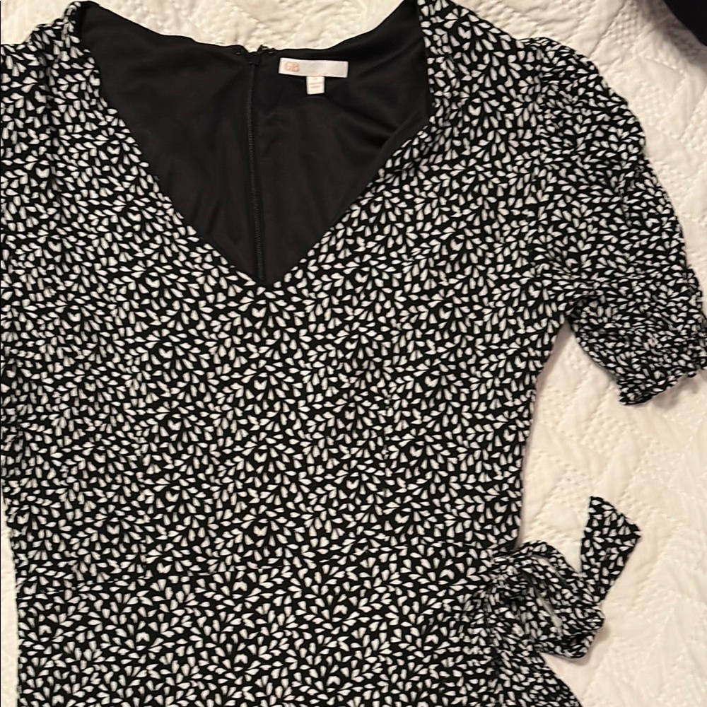 Gianni Bini Black and White Patterned Dress